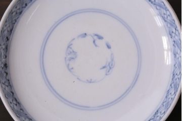 和製アンティーク　花鳥図　上品で鮮やかな色合いの蓋付き茶碗3客セット(和食器)