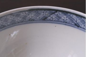 和製アンティーク　花鳥図　上品で鮮やかな色合いの蓋付き茶碗3客セット(和食器)