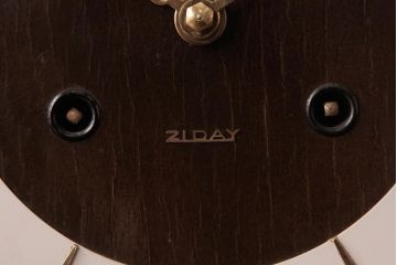 アンティーク雑貨　昭和中期　AICHI(愛知時計電機)　ゼンマイ式　21DAY　置時計(振り子時計)(2)