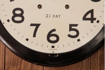 アンティーク雑貨　SEIKO(セイコー)　21DAY　手巻き式　トーマス型　丸型掛時計(壁掛け時計、柱時計、振り子時計)