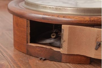 アンティーク雑貨　SEIKOSHA(精工舎)　手巻き式　ビンテージテイストな丸型掛け時計(柱時計、振り子時計)