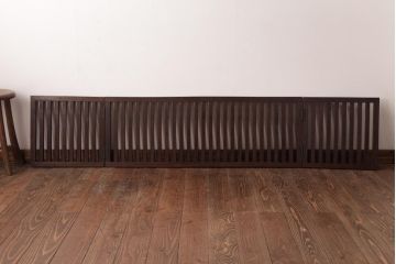 和製アンティーク　ヒノキ材 しっかりとした桟が魅力の帳場格子(パーテーション、衝立て)