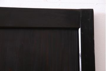 明治期　杉材　漆塗り　幅広サイズで存在感抜群の帯戸2枚セット(板戸)(1)