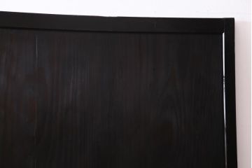 明治期　杉材　漆塗り　幅広サイズで存在感抜群の帯戸2枚セット(板戸)(1)