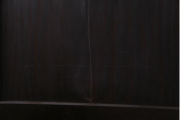 明治期　杉材　漆塗り　幅広サイズで存在感抜群の帯戸2枚セット(板戸)(1)