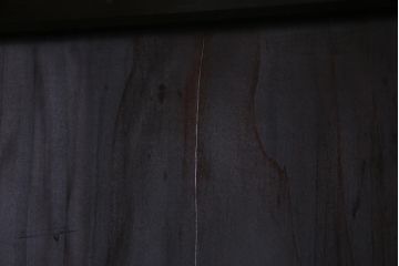明治期　杉材　漆塗り　幅広サイズで存在感抜群の帯戸2枚セット(板戸)(1)