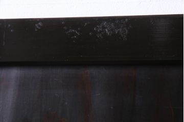 明治期　杉材　漆塗り　幅広サイズで存在感抜群の帯戸2枚セット(板戸、引き戸、建具)(R-035766)