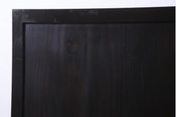 明治期　杉材　漆塗り　幅広サイズで存在感抜群の帯戸2枚セット(板戸)(2)