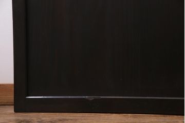明治期　杉材　漆塗り　幅広サイズで存在感抜群の帯戸2枚セット(板戸)(2)