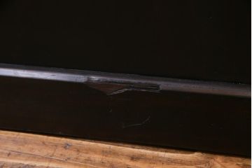 明治期　杉材　漆塗り　幅広サイズで存在感抜群の帯戸2枚セット(板戸)(2)