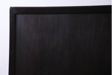 明治期　杉材　漆塗り　幅広サイズで存在感抜群の帯戸2枚セット(板戸)(2)