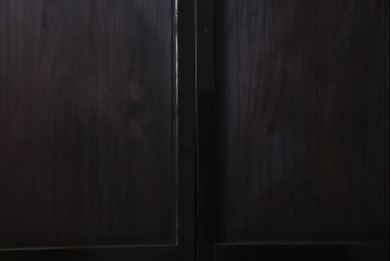 明治期　杉材　漆塗り　幅広サイズで存在感抜群の帯戸2枚セット(板戸)(2)