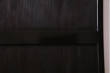 明治期　杉材　漆塗り　幅広サイズで存在感抜群の帯戸2枚セット(板戸)(2)