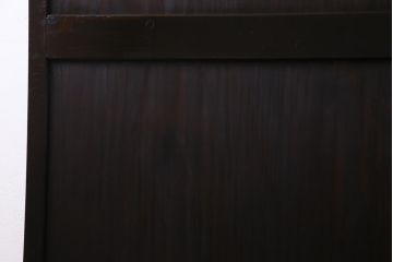 明治期　杉材　漆塗り　幅広サイズで存在感抜群の帯戸2枚セット(板戸)(2)