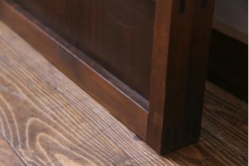和製アンティーク　杉材　横桟が魅力の上質な帯戸2枚セット(板戸)