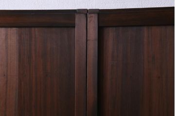 和製アンティーク　杉材　横桟が魅力の上質な帯戸2枚セット(板戸)