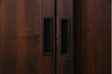 和製アンティーク　杉材　横桟が魅力の上質な帯戸2枚セット(板戸)