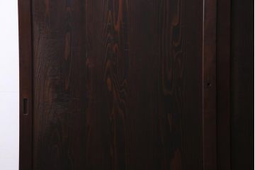 和製アンティーク　大正期　味わい深い木目のシンプルな板戸(引き戸、建具)2枚セット