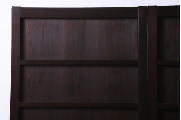 和製アンティーク　大正期　味わい深い木目のシンプルな板戸(引き戸、建具)2枚セット