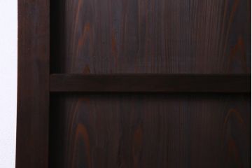 和製アンティーク　大正期　味わい深い木目のシンプルな板戸(引き戸、建具)2枚セット