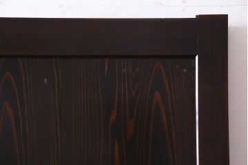 和製アンティーク　大正期　味わい深い木目のシンプルな板戸(引き戸、建具)2枚セット
