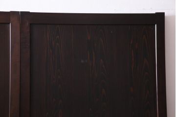 和製アンティーク　大正期　味わい深い木目のシンプルな板戸(引き戸、建具)2枚セット