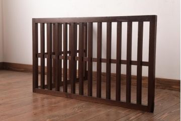 明治大正期　趣のあるヒノキ材製の帳場格子(パーテーション、衝立て)