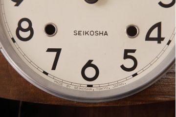 アンティーク雑貨　ビンテージ　SEIKOSHA(精工舎、セイコー)　電池式　北欧スタイルにも合う柱時計(掛時計、振り子時計)