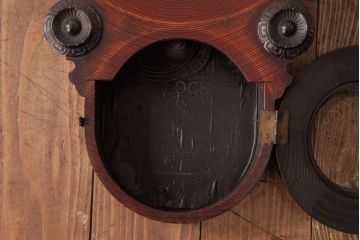 アンティーク雑貨　SEIKOSHA(精工舎)　手巻き式　四ツ丸　見事な彫刻のだるま時計(掛時計、柱時計、振り子時計)