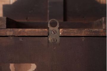 アンティーク雑貨　和製アンティーク　小栗時計製造所　IDEAL(アイデアル)　凝った意匠がクラシカルな柱時計(掛け時計、振り子時計)
