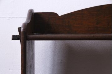 レトロ家具　昭和初期　栓材　木味がレトロな楔(くさび)式オープンラック(本棚、飾り棚、ディスプレイラック)
