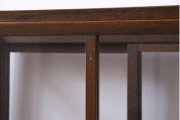 レトロ家具　昭和レトロ　脚付リメイク　素朴な雰囲気漂う木枠のガラスケース(ショーケース、陳列棚)