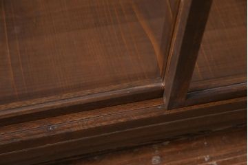 レトロ家具　昭和レトロ　脚付リメイク　素朴な雰囲気漂う木枠のガラスケース(ショーケース、陳列棚)