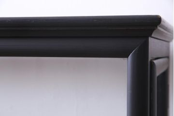 ペイント家具　側面開き!　シックな佇まいのガラスケース(ショーケース、陳列棚)