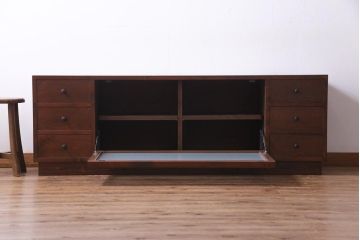 ラフジュ工房オリジナル　古建具リメイク　和モダンな雰囲気漂う組子を使ったローボード(テレビ台、テレビボード、リビングボード)