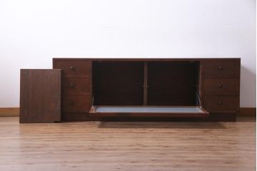 ラフジュ工房オリジナル　古建具リメイク　和モダンな雰囲気漂う組子を使ったローボード(テレビ台、テレビボード、リビングボード)