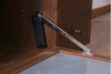 ラフジュ工房オリジナル　古建具リメイク　和モダンな雰囲気漂う組子を使ったローボード(テレビ台、テレビボード、リビングボード)