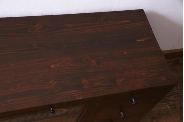 ラフジュ工房オリジナル　古建具リメイク　和モダンな雰囲気漂う組子を使ったローボード(テレビ台、テレビボード、リビングボード)