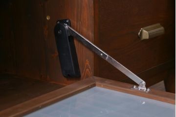 ラフジュ工房オリジナル　古建具リメイク　和モダンな雰囲気漂う組子を使った脚付きローボード(テレビ台、テレビボード、リビングボード)