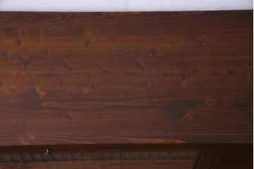 ラフジュ工房オリジナル　古建具リメイク　和モダンな雰囲気漂う組子を使った脚付きローボード(テレビ台、テレビボード、リビングボード)