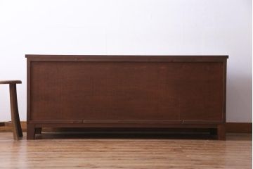 ラフジュ工房オリジナル　古建具リメイク　和モダンな雰囲気漂う組子を使った脚付きローボード(テレビ台、テレビボード、リビングボード)