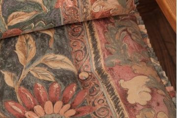 中古　飛騨産業　キツツキ　絵画のようなファブリックが素敵な1人掛けソファ(1)