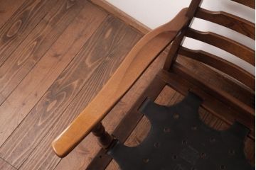 中古　飛騨産業　キツツキ　絵画のようなファブリックが素敵な1人掛けソファ(1)