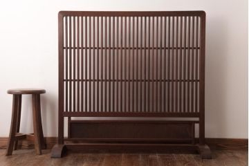 和製アンティーク　ヒバ材　上品な和の雰囲気漂う衝立(パーテーション、仕切り)