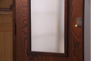 中古　民芸家具　漆塗り　ケヤキの杢目が力強いワードローブ(洋服タンス)