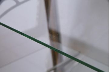 レトロ家具　昭和レトロ　異なる素材が組み合わさったユニークなガラスケース(ショーケース、陳列棚)