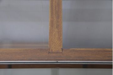 レトロ家具　昭和レトロ　異なる素材が組み合わさったユニークなガラスケース(ショーケース、陳列棚)