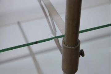 レトロ家具　昭和レトロ　異なる素材が組み合わさったユニークなガラスケース(ショーケース、陳列棚)