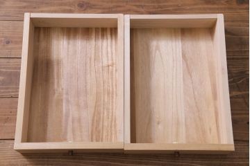 中古　民芸家具　漆塗り　ケヤキの杢目が力強いワードローブ(洋服タンス)(1)