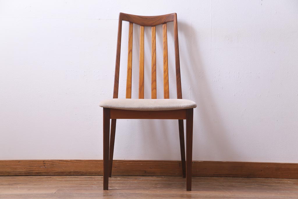 ヴィンテージ家具　北欧ビンテージ　G-PLAN(ジープラン)　チーク材の温もり溢れるダイニングチェア(椅子)(2)